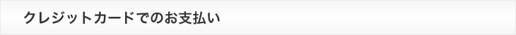 クレジットカードでのお支払い